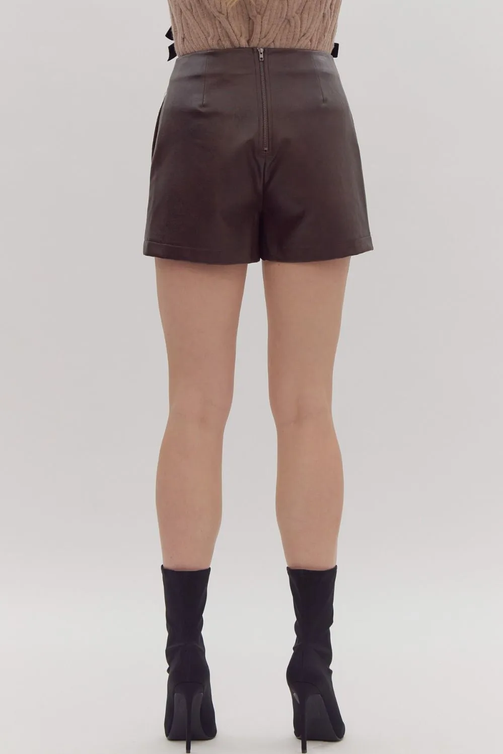 Quilted Vegan Leather Mini Skort