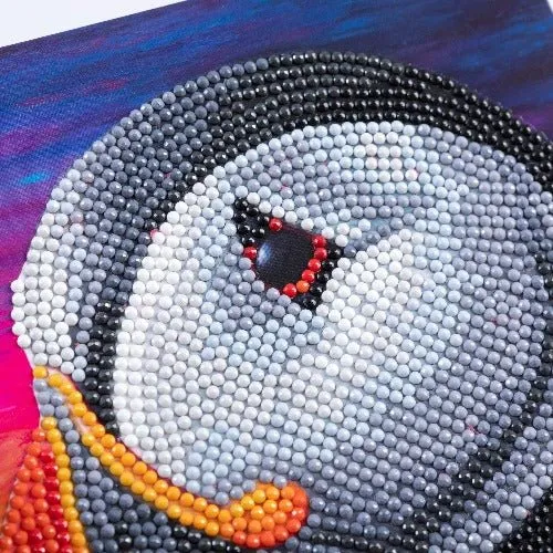 "Puffin Sunset" Crystal Art Card by Rachel Froud 18x18cm