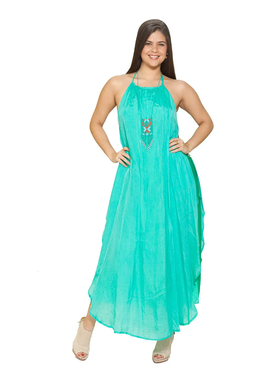 Spaghetti dress - Emerald Green
