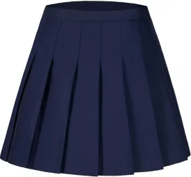 Women Pleated Skirt Tennis Golf Skorts with Lining Shorts Athletic Pleated Skirts for Women