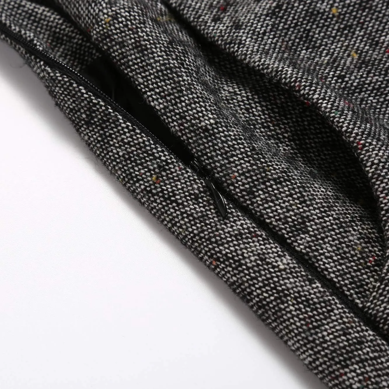 Ylingjun Womens Warm Wool Midi Skirts Winter Fall High Elastic Waist A line Flared Woolen Skirts